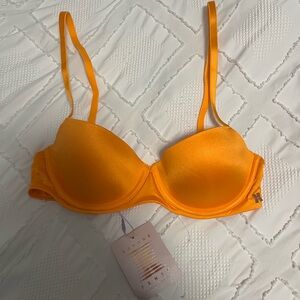 SAVAGE X FENTY WARM ME UP ORANGE NOT SORRY MICROFIBER LOW-CUT BALCONETTE BRA